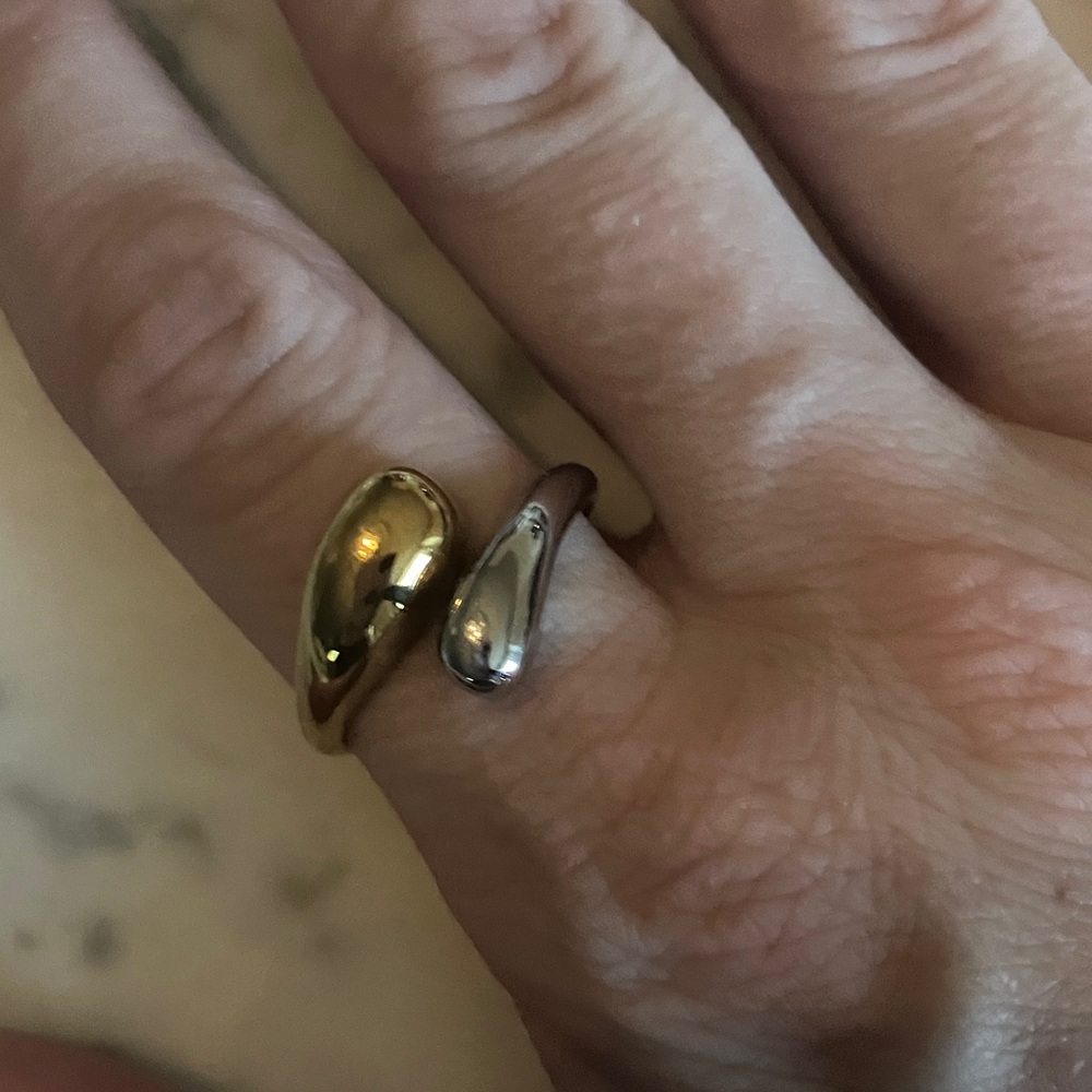 Gold and Silver Adjustable Ring